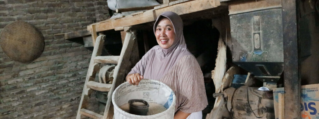 Woman entrepreneur at her business in Indonesia