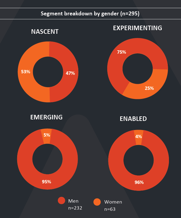 Segment breakdown by gender