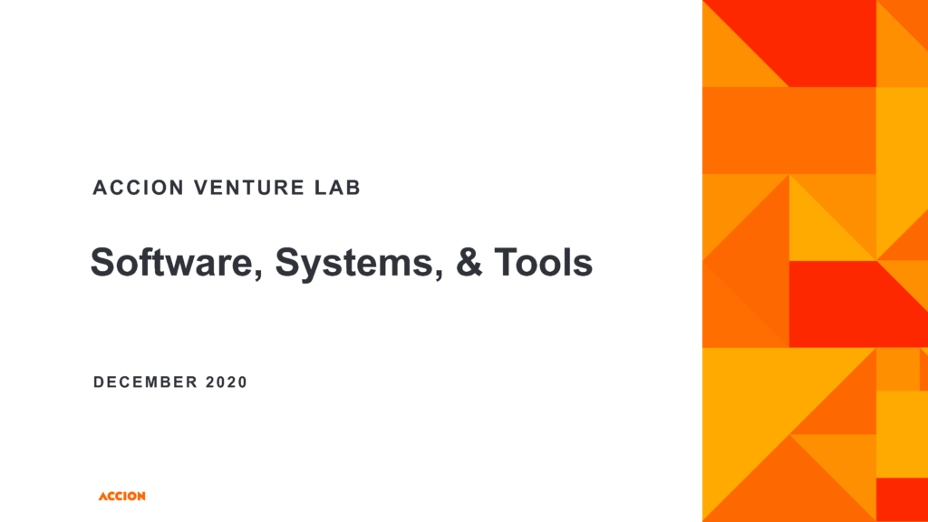 Accion Venture Lab's toolkit for software, systems, and tools
