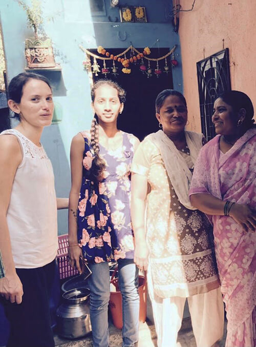 Adelina Dasso visiting clients in India