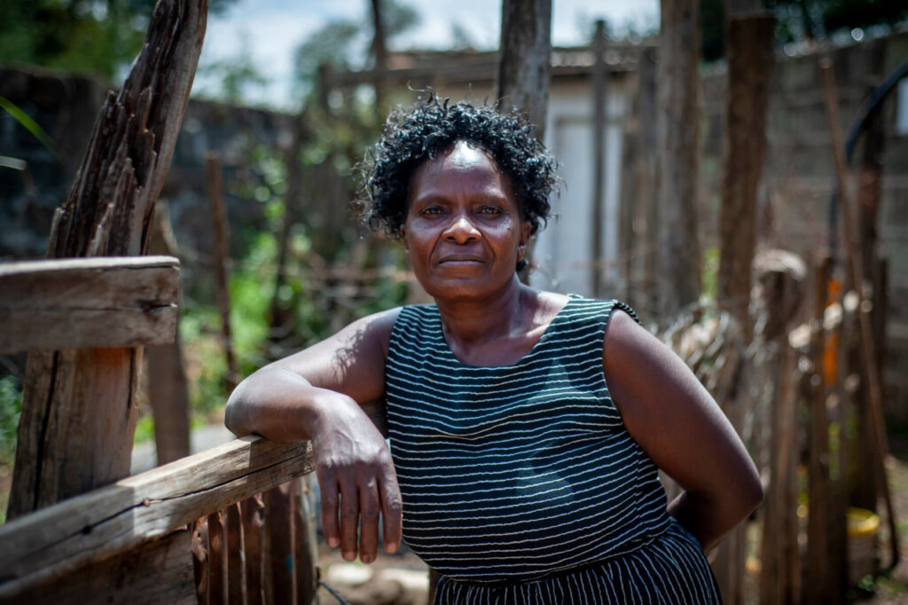 Josephine Kairu on her farm in Nakuru District in Kenya.