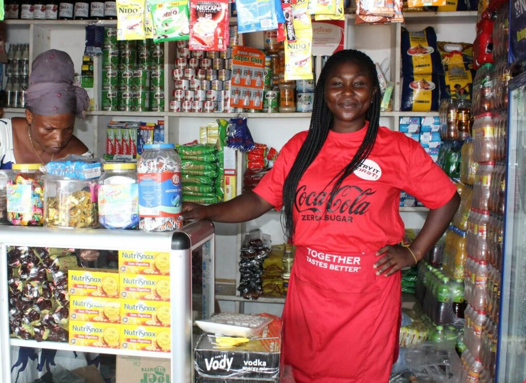 Maa Afia in her shop