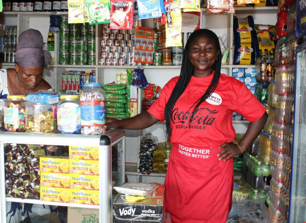 Maa Afia, a micro retailer in Accra, Ghana