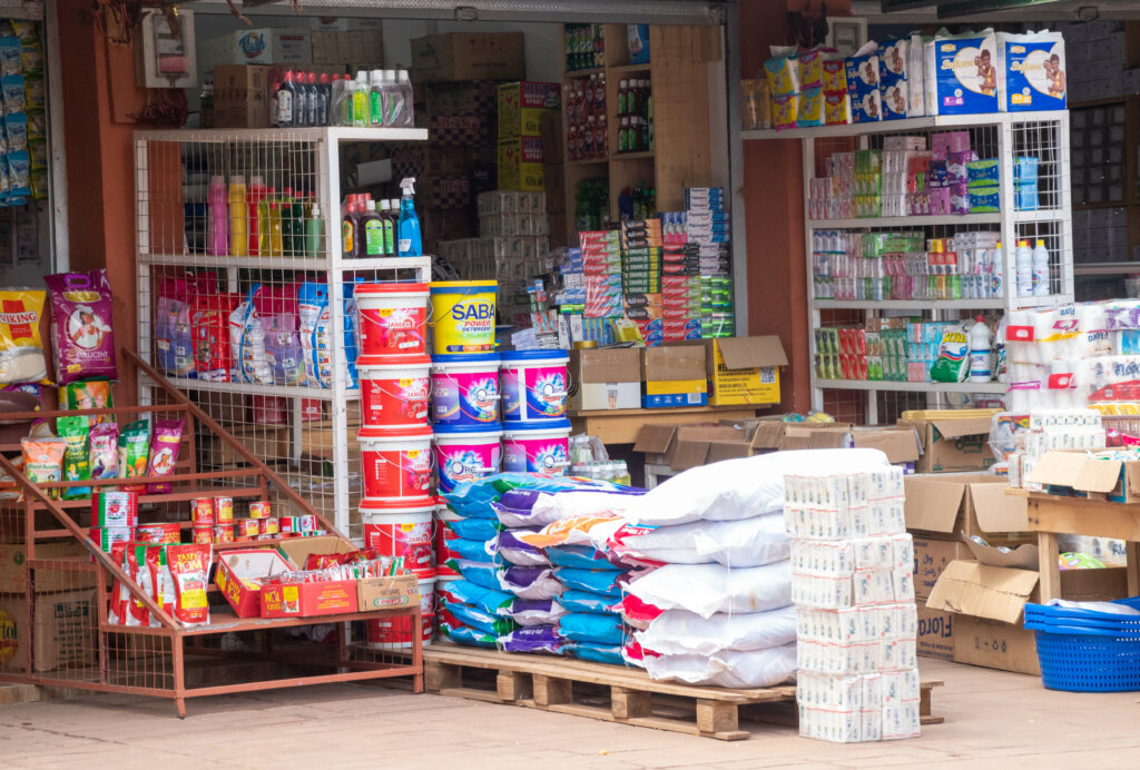 Mary Adjei’s shop in Accra, Ghana. 