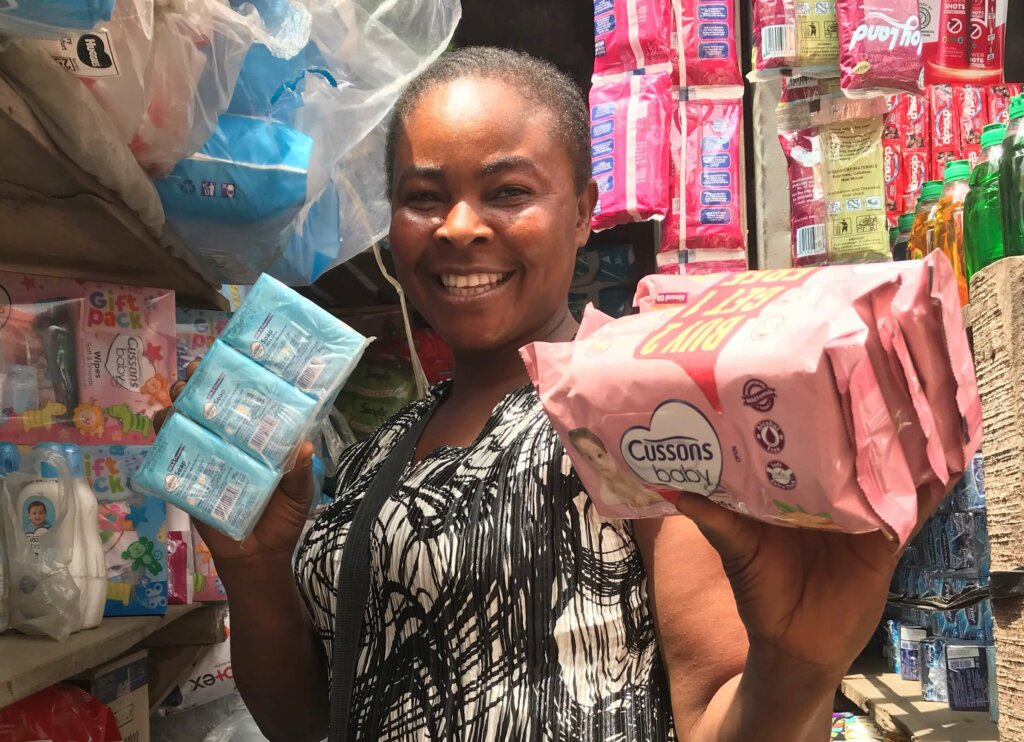 Joy Ajaekwe, a micro retailer in Lagos, Nigeria