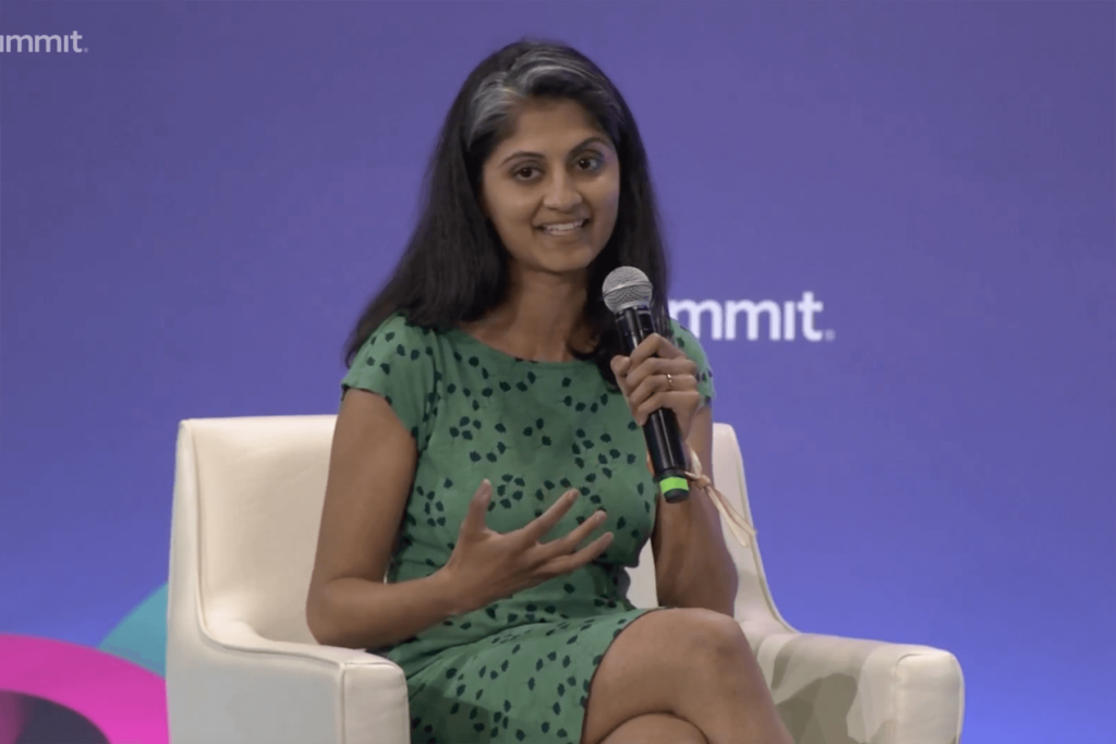 Amee Parbhoo speaking at Web Summit Rio