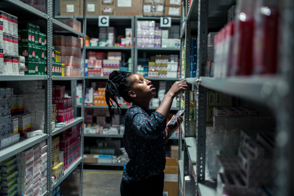 Christine, an employee of Field Intelligence, works in the warehouse