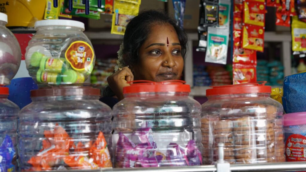 Velankani in her store