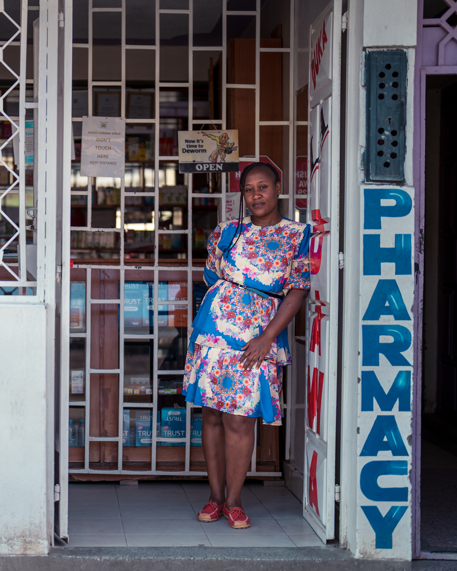 Faith at her pharmacy in Nairobi, Kenya