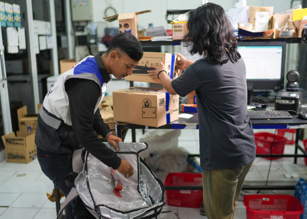 Leonardo, a MyRobin customer, at work in Indonesia