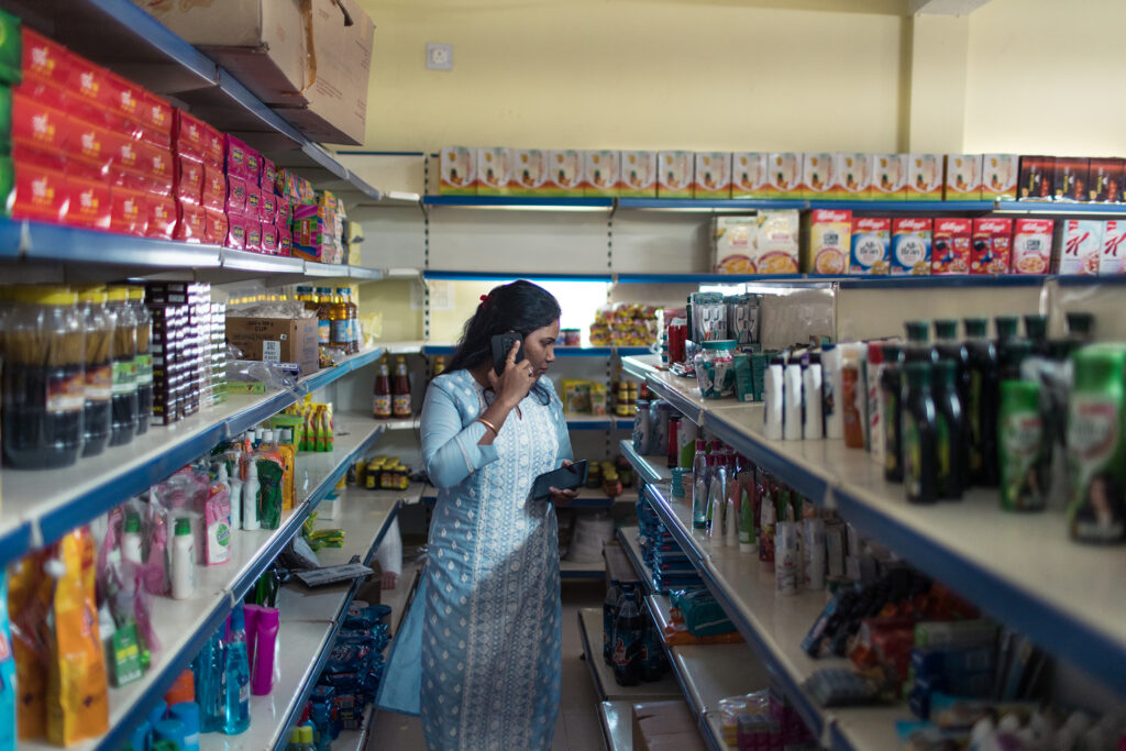 Madhusmita at her grocery delivery business