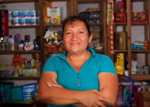 Miriam at her store in Guatemala