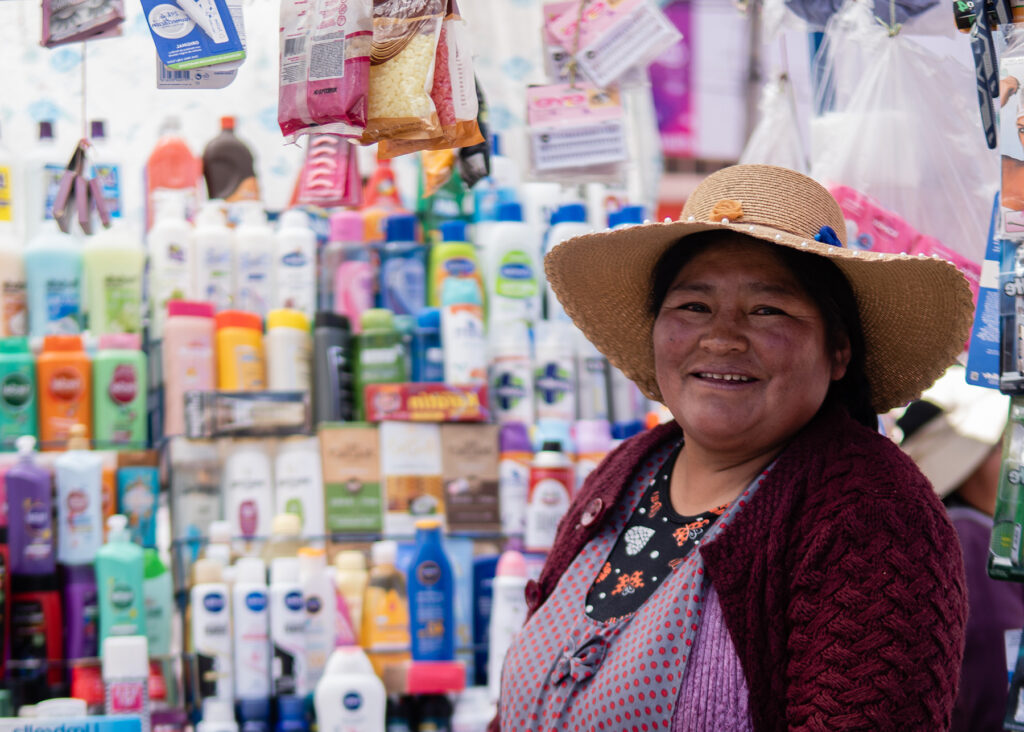 BancoSol customer in La Paz, Bolivia