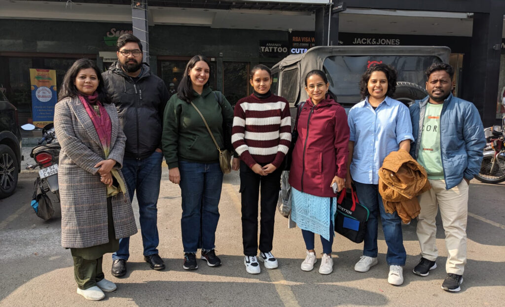 Jyoti with the Accion and Udhyam team