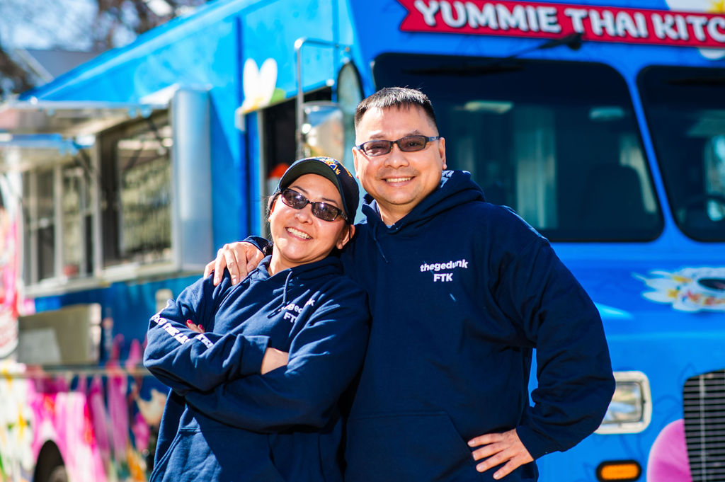 Tin and Noy, owners of Yummie Thai Kitchen food truck