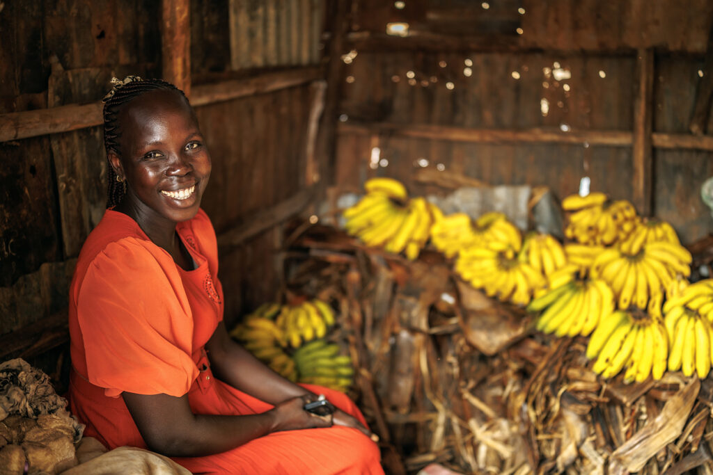 Esther Betty's banana business in Kampala, Uganda