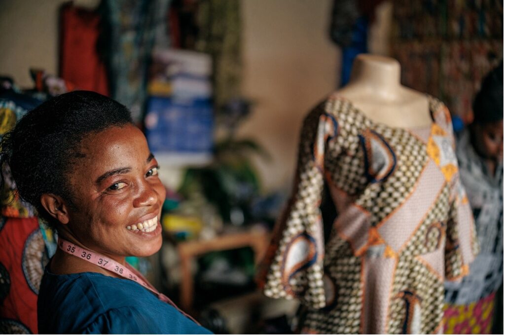 Neema in her shop
