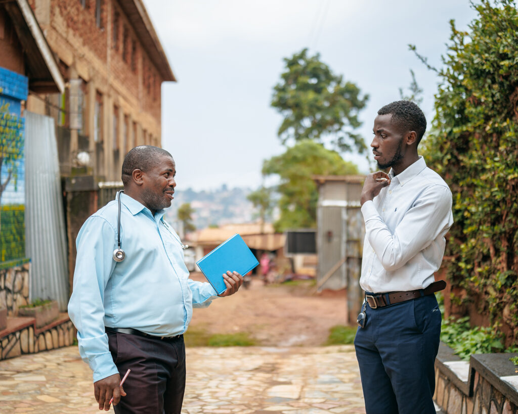 Dr. Moïse at his clinic in Kampala