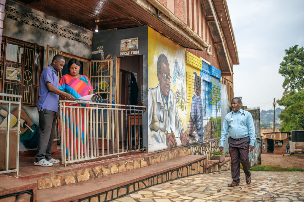 Dr. Moïse at his clinic in Kampala