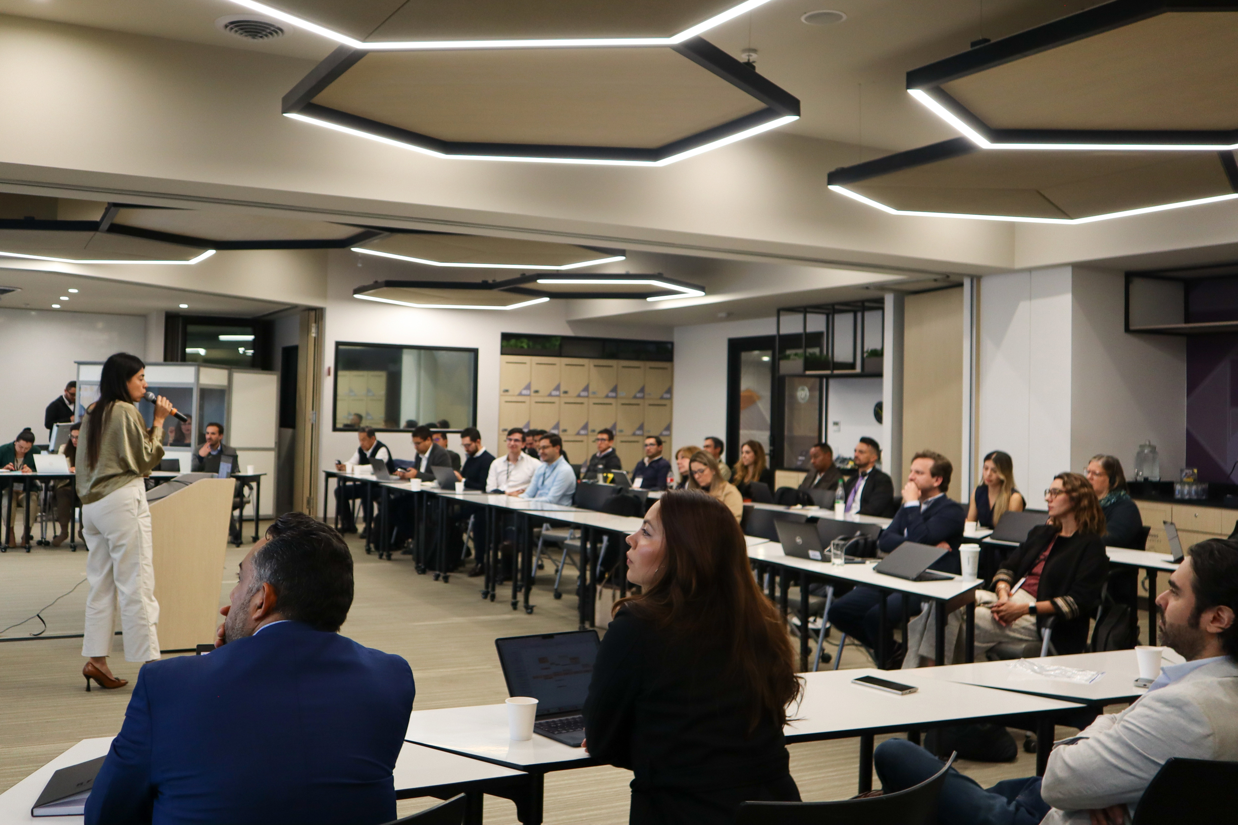 People sitting in a conference room