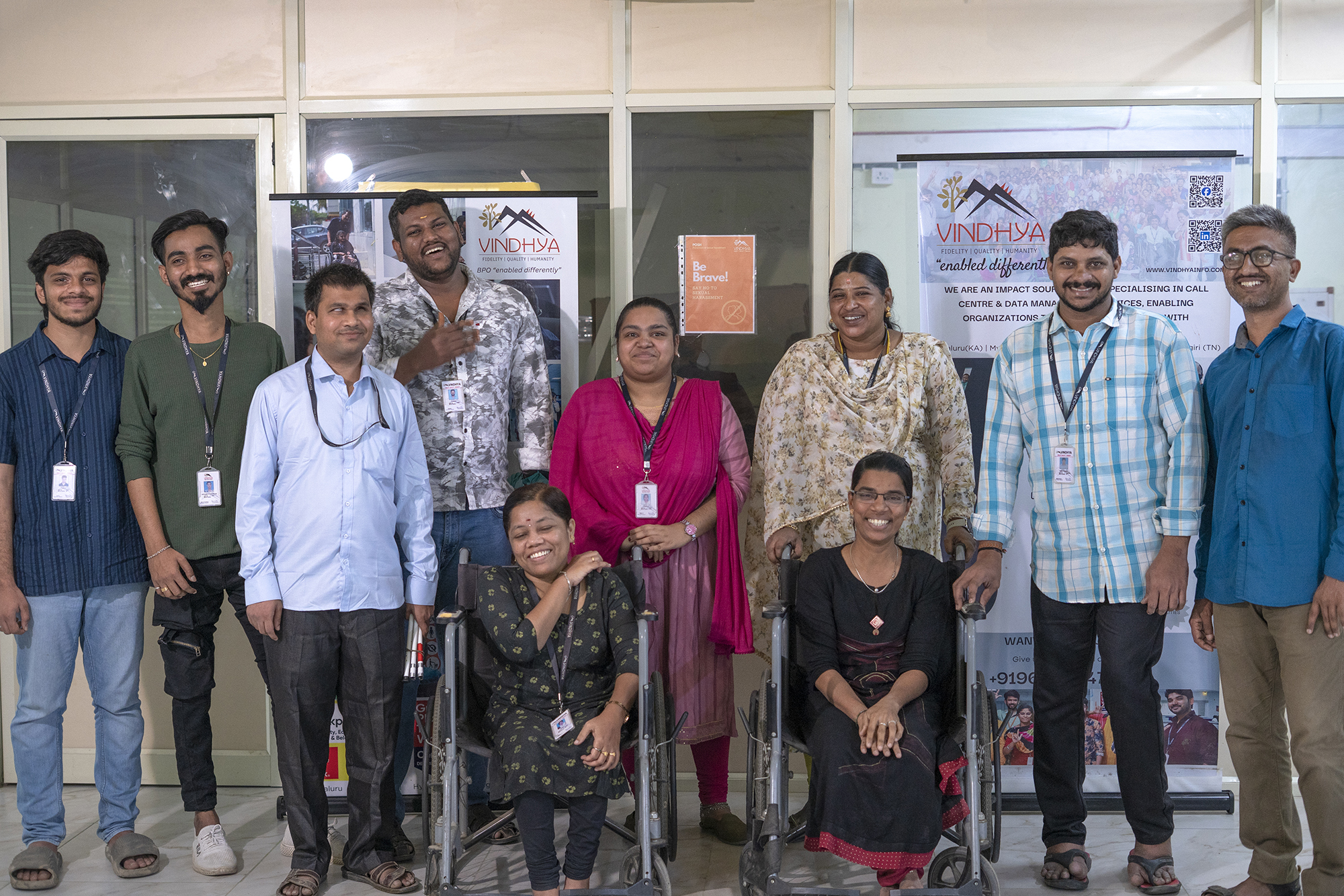 Colleagues at Vindhya’s office