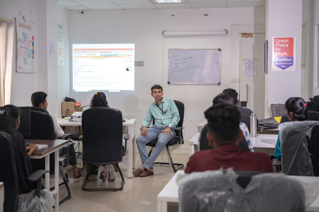 Avik trains his colleagues