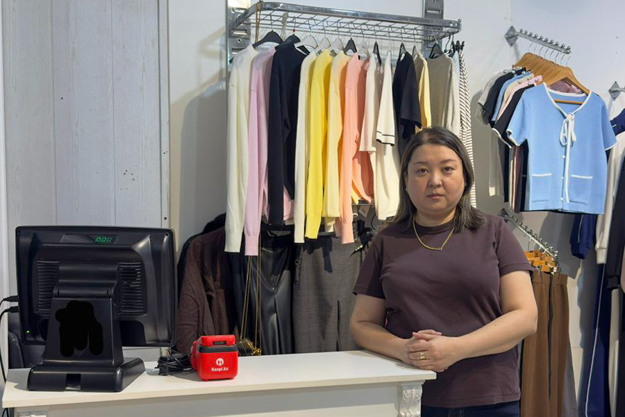 Lyazzat, clothing shop owner in Kazakhstan