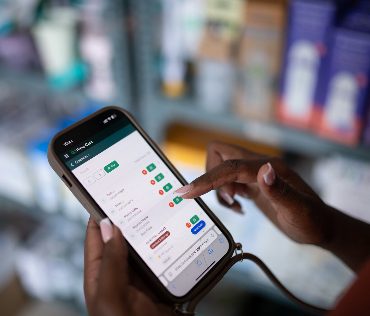 Sheila uses the Flowcart platform