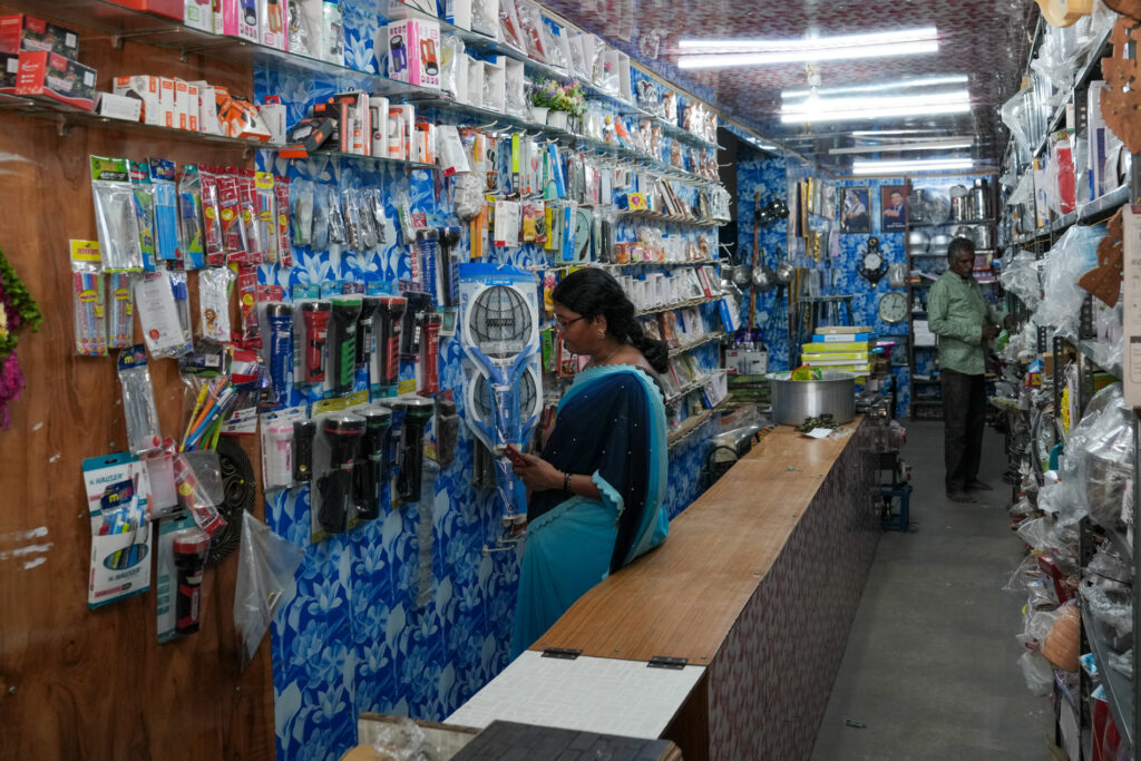 Venkatalakshmi at her store